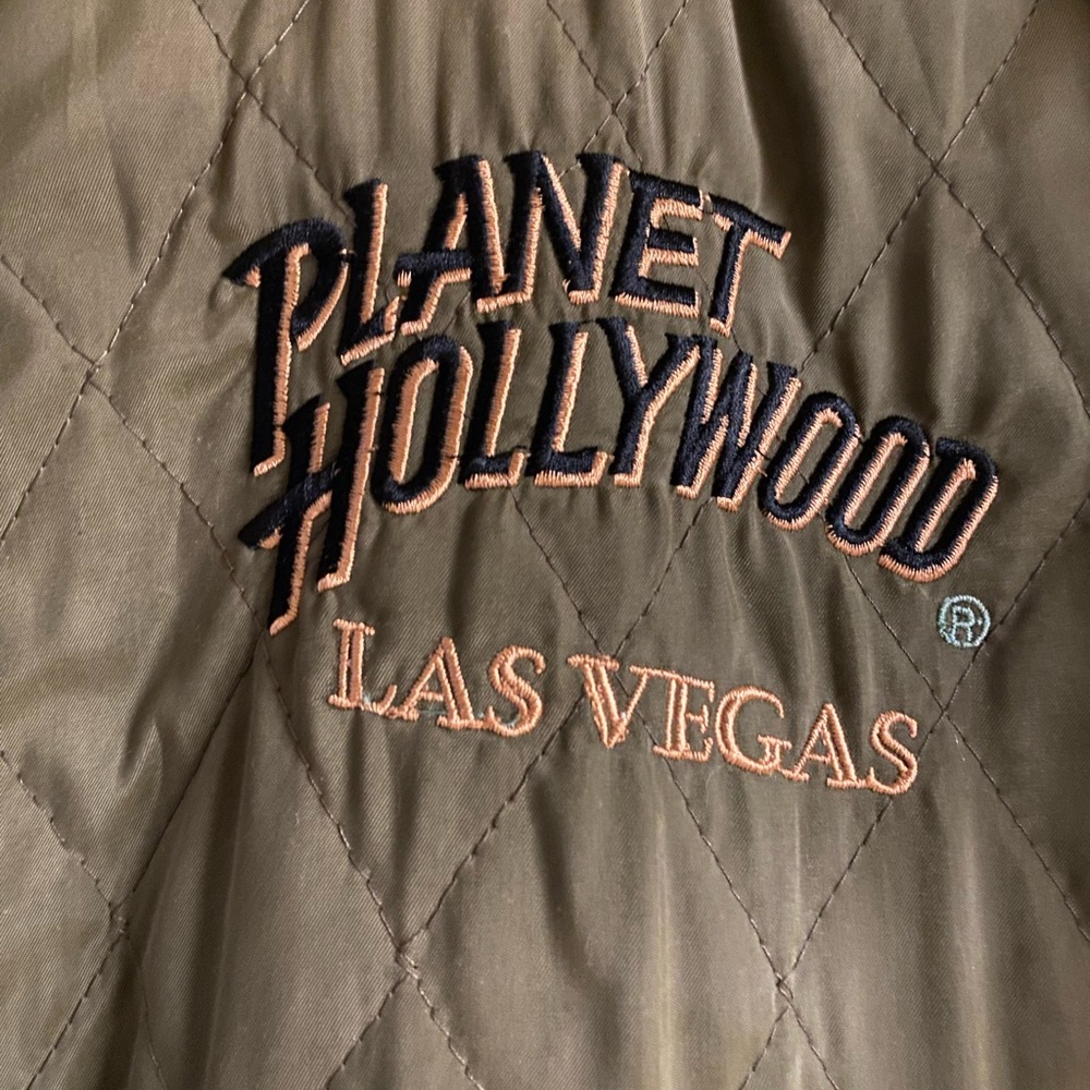 Planet Hollywood leather reversible jacket.
